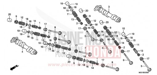 CAMSHAFT/VALVE (FRONT) VFR800XD de 2013